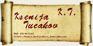 Ksenija Tucakov vizit kartica
